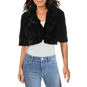 Faux fur shrug